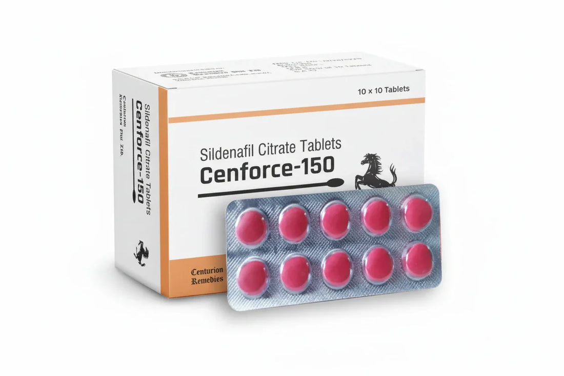 Cenforce 150 mg (Sildenafil Citrate) tablet used for erectile dysfunction treatment, high-strength ED pills in blister pack
