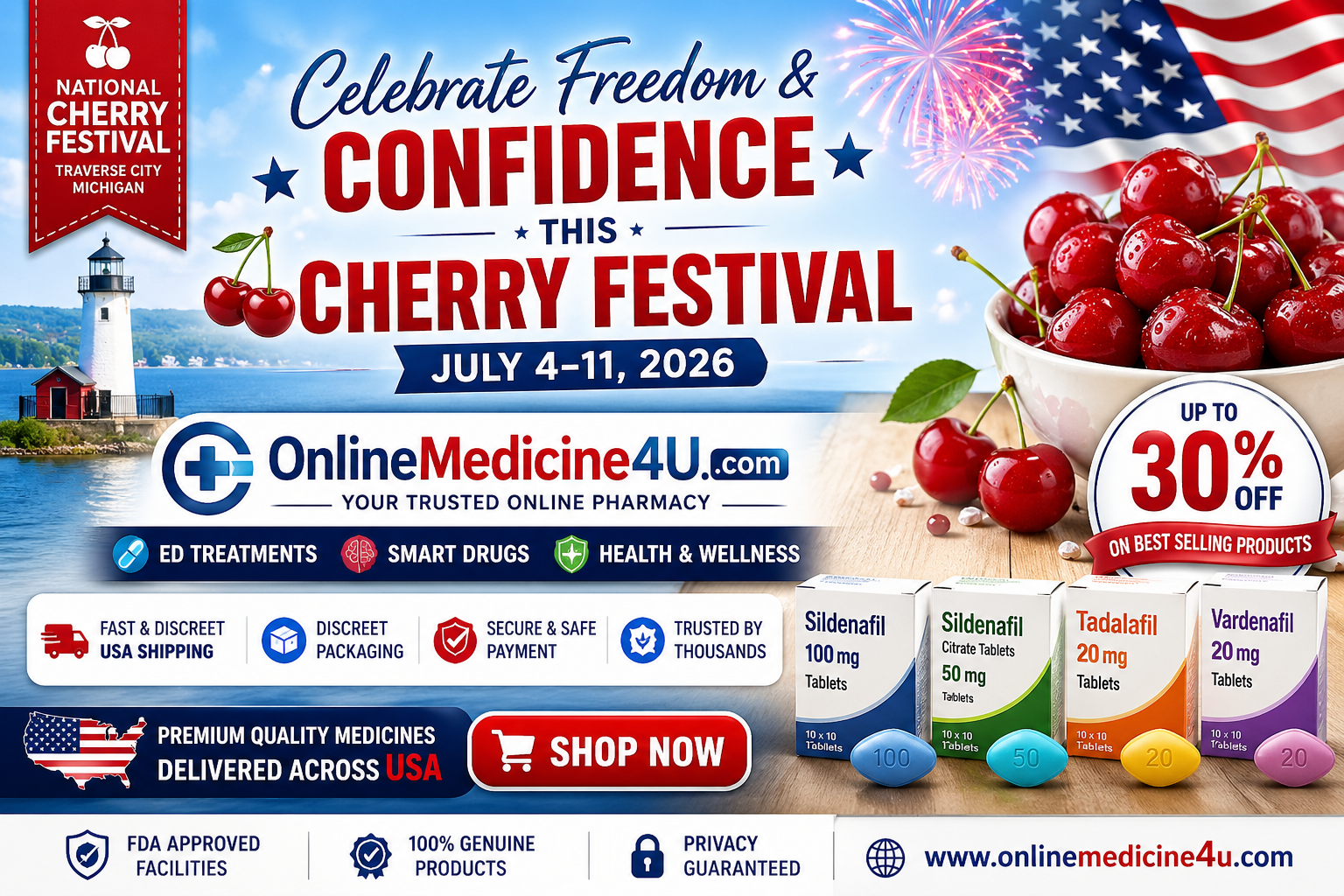 Cherry Festival discount on ED pills USA – affordable sildenafil tablets online