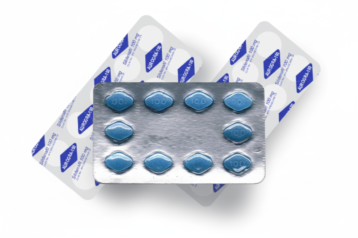 Aurogra 100mg Sildenafil Citrate tablets for erectile dysfunction treatment – buy Aurogra online
