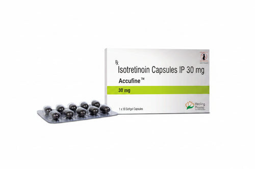 Buy Isotretinoin 30mg Accufine capsules online in the USA and UK