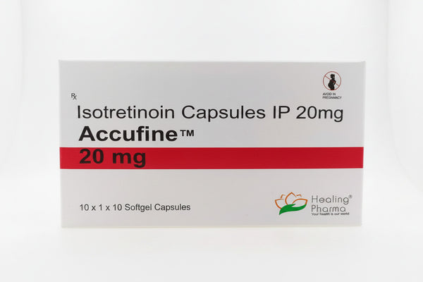 Buy Isotretinoin 20mg Accufine capsules online in the USA and UK