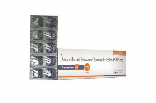 Amoxyheal CV 375mg Tablet (Amoxicillin + Clavulanic Acid) uses, dosage, side effects and patient information for USA & UK
