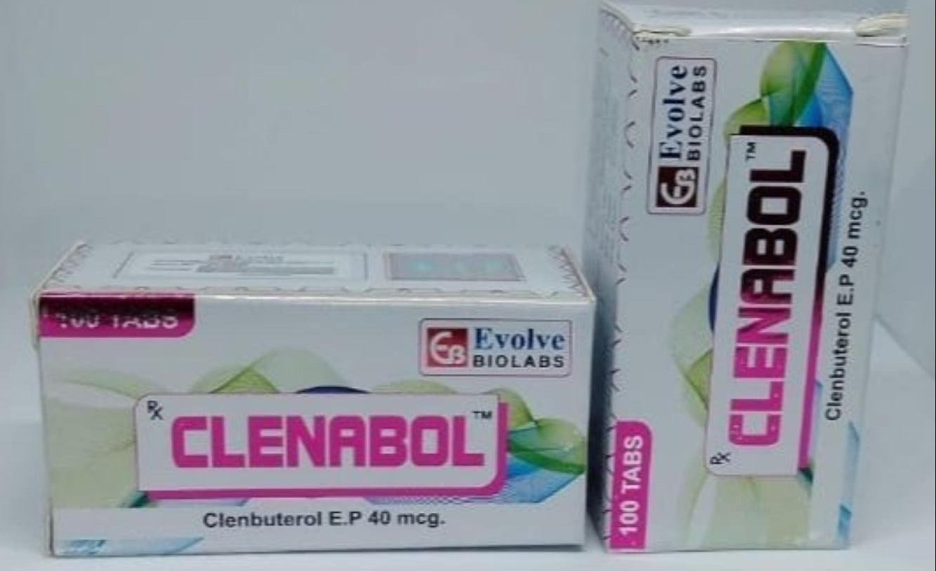 Cleanabol 40mg Clenbuterol Hydrochloride Tablets EP blister pack on white background – medicine product image for educational healthcare information | Onlinemedicine4u