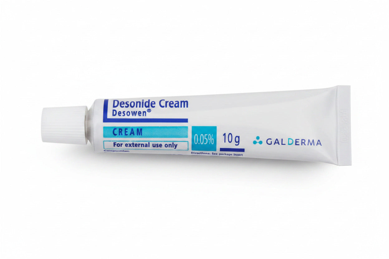 Buy Desowen 0.05% Desonide topical cream for skin rash, eczema, psoriasis, redness, itching, and dermatitis treatment in USA and UK.