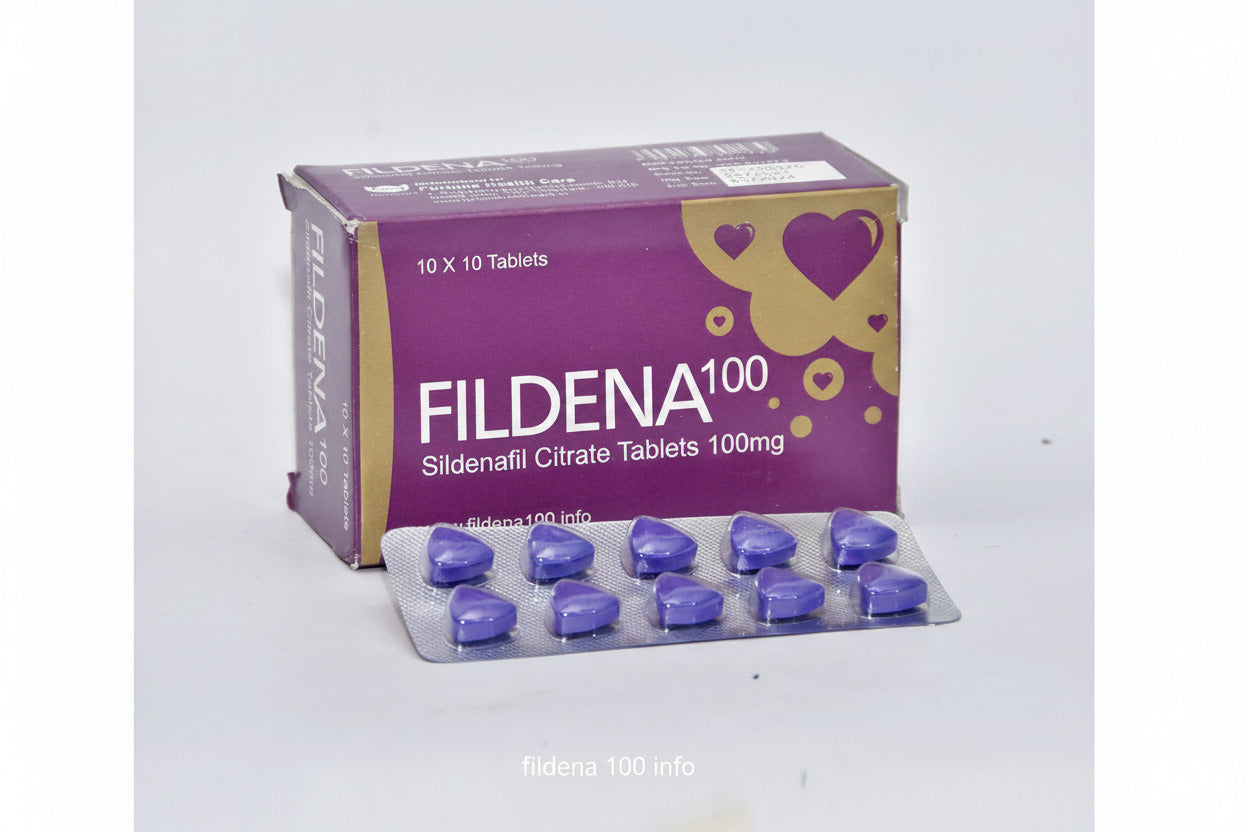 Fildena 100mg Sildenafil Tablets for erectile dysfunction treatment in men, supporting improved blood flow and sexual performance, USA and UK pharmacy information.