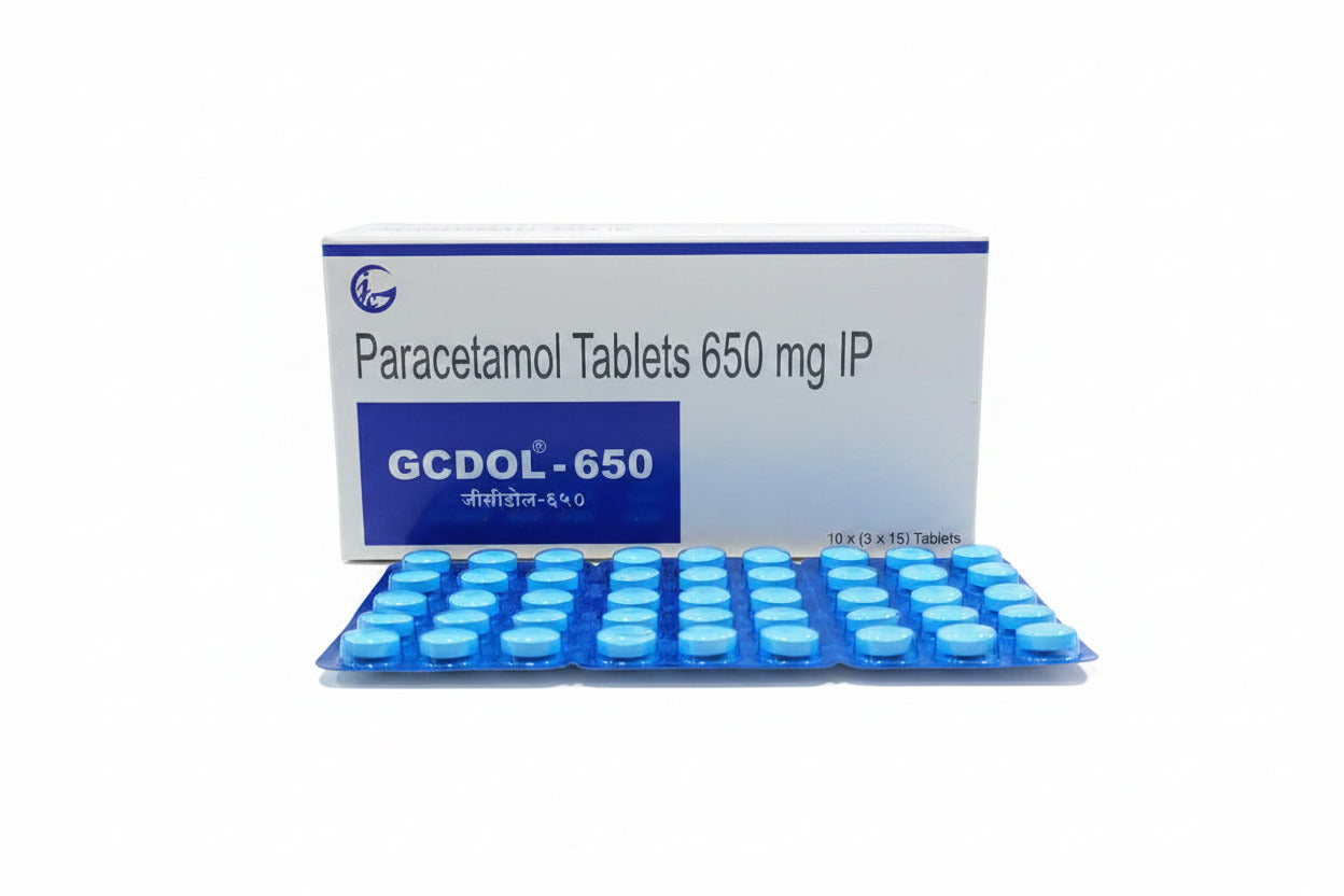GCDOL 650mg Paracetamol Tablet uses, dosage, side effects and patient information for USA & UK
