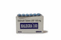 Malegra 100mg Sildenafil Citrate tablets product packaging for erectile dysfunction medicine information and adult men’s health.
