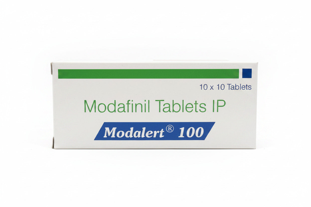 Buy Modalert 100mg Modafinil Tablets IP online for wakefulness support, narcolepsy treatment, and improved cognitive performance in the USA and UK.