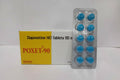 Poxet 90mg Dapoxetine tablets product packaging for premature ejaculation medicine information, dosage, uses and men’s sexual health worldwide.