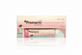 Premarin Cream (conjugated estrogens vaginal cream) tube and packaging used for treatment of menopausal vaginal symptoms.
