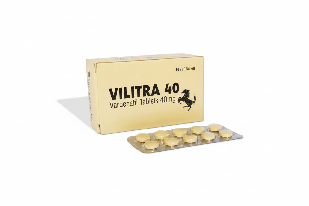 Buy Vardenafil 40mg Vilitra tablets online in the USA and UK