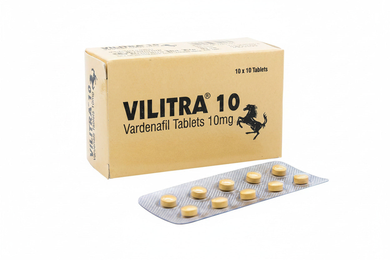 Buy Vardenafil 10mg Vilitra tablets online in the USA and UK