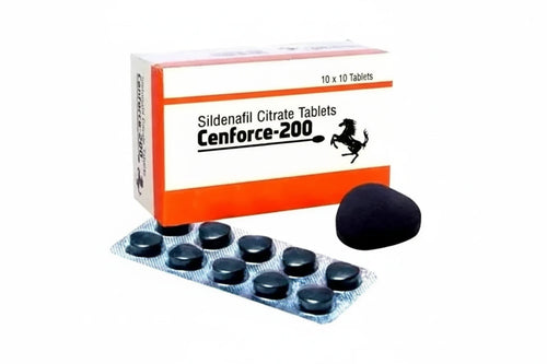 Cenforce 200 mg (Sildenafil Citrate) high-strength tablet used for erectile dysfunction treatment, ED medication in blister packaging