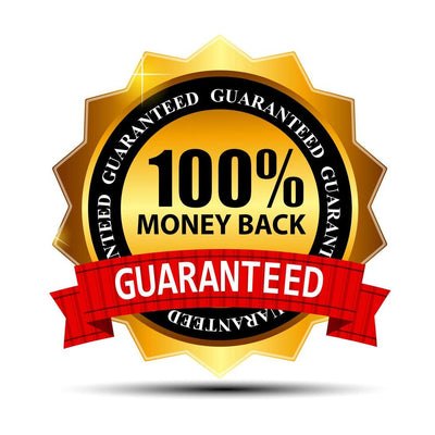 Money back guarantee badge for onlinemedicine4u.com safe online medicine purchase